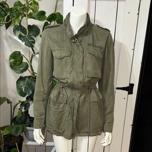 Buffalo David Bitton Small Olive Green Women's utility/Military style Jacket.